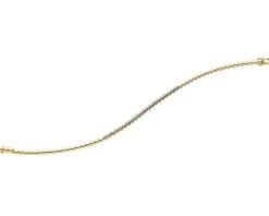 Bransoletka z żółtego złota z diamentami - 18 cm - 0,90 ct - próba 585