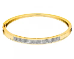 Bransoletka z żółtego złota z diamentami - 0,24 ct - próba 585