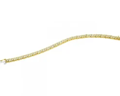 Bransoletka z żółtego złota z diamentami - 18 cm - 0,25 ct - próba 585