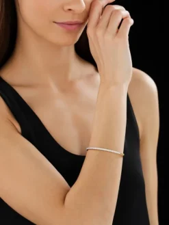 Bransoletka z żółtego złota z brylantami - 1,00 ct - próba 750