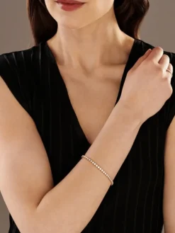 Bransoletka z żółtego złota z diamentami - 18 cm - - 2,00 ct - próba 585