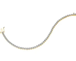 Bransoletka z żółtego złota z diamentami - 18 cm - 0,60 ct - próba 585