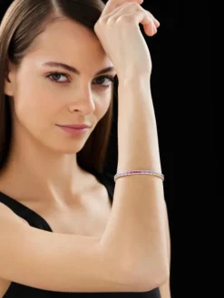 Bransoletka z żółtego złota z diamentami - koliber, koniczyna, kwiat - 0,01 ct - próba 375