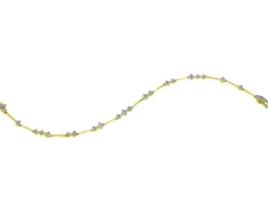 Bransoletka z żółtego złota z brylantami - 18 cm - 1,36 ct - próba 750