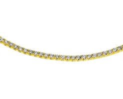 Bransoletka z żółtego złota z brylantami - 18 cm - 3,00 ct - próba 585