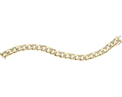 Bransoletka z żółtego złota z diamentami - 19 cm - 0,87 ct - próba 585