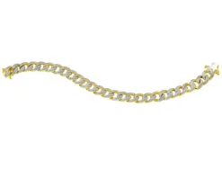Bransoletka z żółtego złota z diamentami - 19 cm - 2,10 ct - próba 585