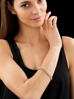 Bransoletka z żółtego złota z diamentami - 19 cm - 2,10 ct - próba 585