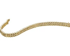 Bransoletka z żółtego złota z diamentami - 18 cm - 0,40 ct - próba 585