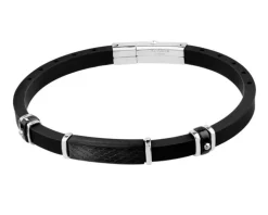 Bransoletka ze stali szachetnej i silikonu