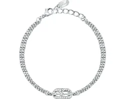 Bransoletka ze stali szlachetnej z cyrkoniami - Karl Lagerfeld