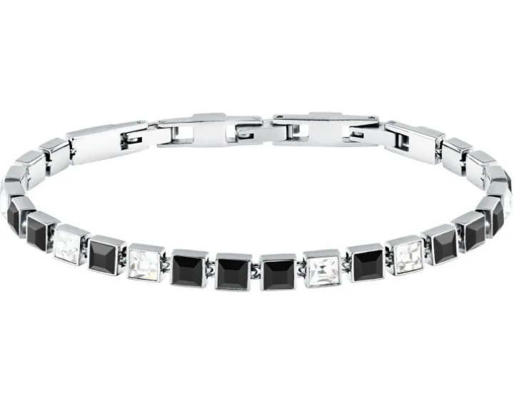 Bransoletka ze stali szlachetnej z cyrkoniami - Karl Lagerfeld