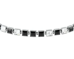 Bransoletka ze stali szlachetnej z cyrkoniami - Karl Lagerfeld