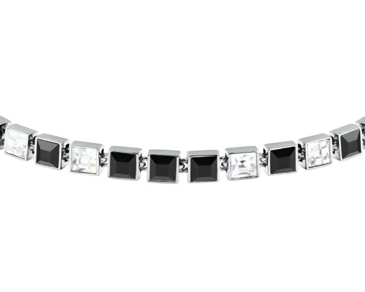 Bransoletka ze stali szlachetnej z cyrkoniami - Karl Lagerfeld