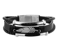 Bransoletka ze stali szlachetnej - piórko