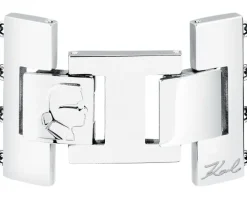 Bransoletka ze stali szlachetnej z cyrkoniami - Karl Lagerfeld