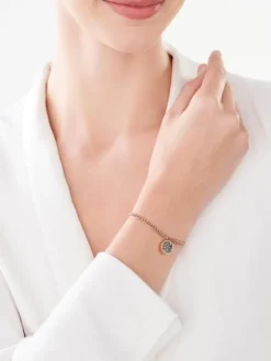 Bransoletka ze stali szlachetnej z markasytami