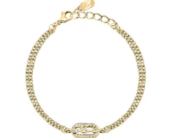 Bransoletka ze stali szlachetnej z cyrkoniami - Karl Lagerfeld