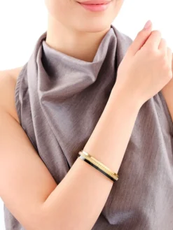 Bransoletka ze stali szlachetnej z emalią