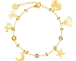 Bransoletka ze stali szlachetnej z cyrkoniami - wakacje