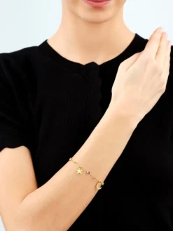 Bransoletka ze stali szlachetnej z cyrkoniami - wakacje