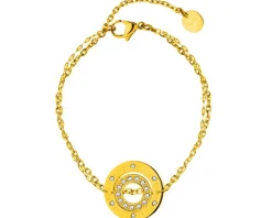 Bransoletka ze stali szlachetnej z kryształami