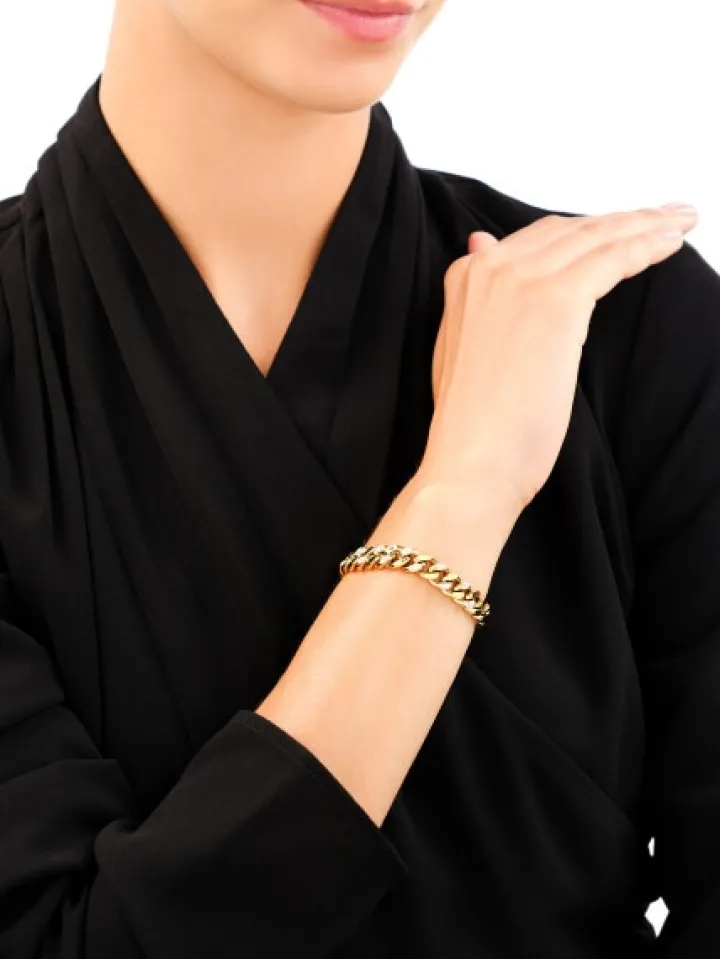 Bransoletka ze stali szlachetnej z kryształami