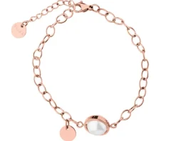 Bransoletka ze stali szlachetnej z perłą