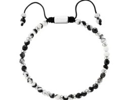 Bransoletka ze stali szlachetnej z agatami