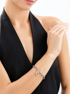 Bransoletka ze stali szlachetnej z kryształami