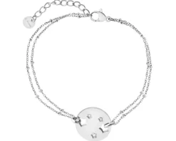 Bransoletka ze stali szlachetnej z cyrkoniami - gwiazdy