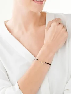 Bransoletka ze szkłem i elementami srebra - Księżyc, gwiazda