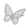 Broszka z białego złota z brylantami - motyl - 1,50 ct - próba 750