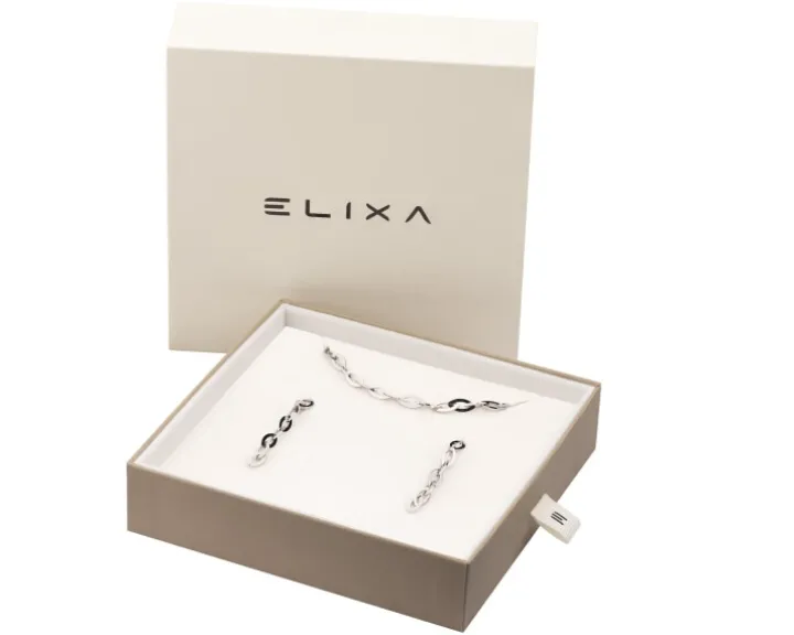 Kolczyki i bransoletka ze stali szlachetnej - komplet