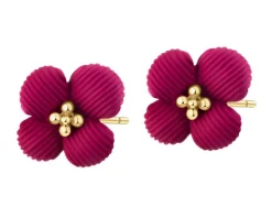 Kolczyki pozłacane - kwiaty