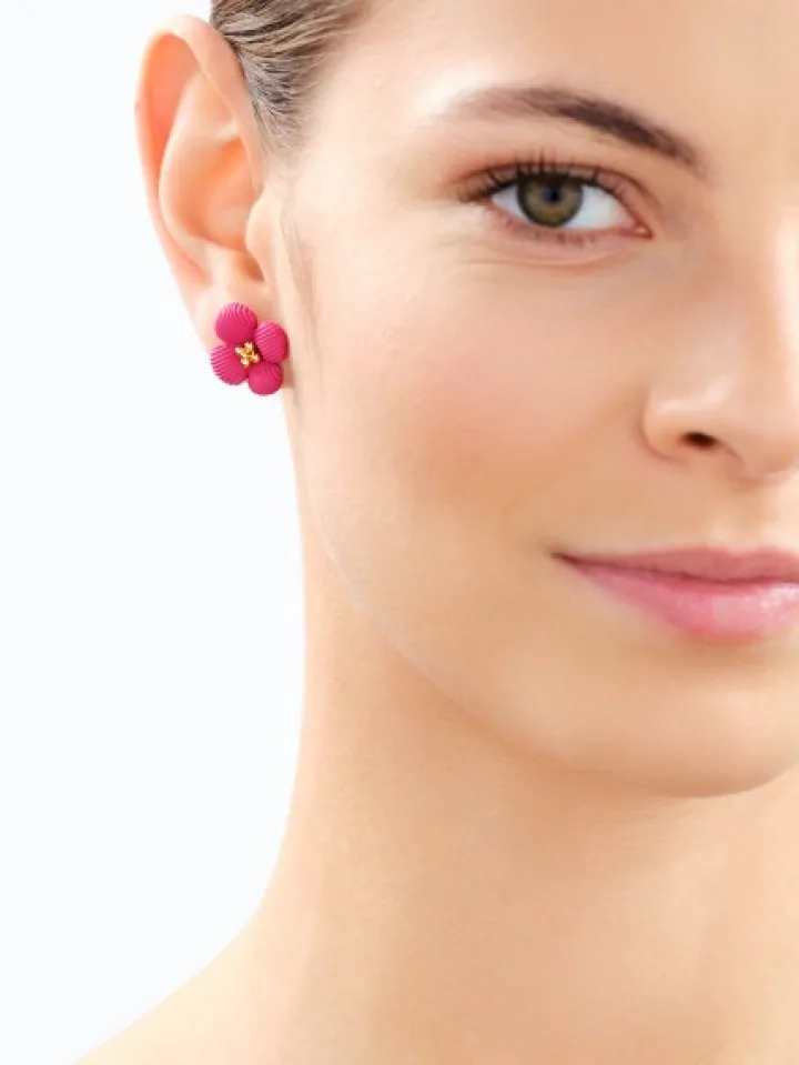 Kolczyki pozłacane - kwiaty