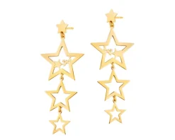 Kolczyki srebrne - gwiazdy