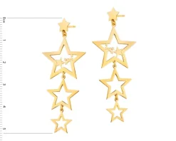 Kolczyki srebrne - gwiazdy