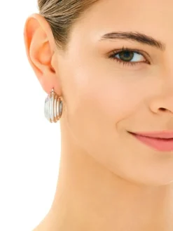 Kolczyki srebrne - koła