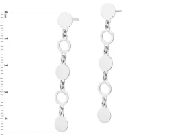 Kolczyki srebrne - koła