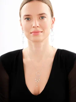 Kolczyki srebrne - koła, gwiazdy