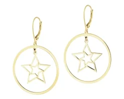 Kolczyki srebrne - koła, gwiazdy