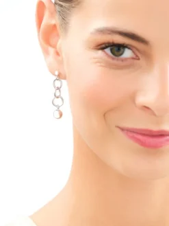 Kolczyki srebrne - koła, kulki