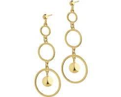 Kolczyki srebrne - koła, kulki