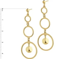 Kolczyki srebrne - koła, kulki