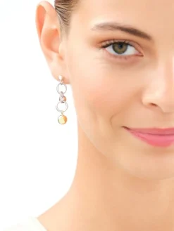 Kolczyki srebrne - koła, kulki