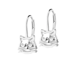 Kolczyki srebrne - koty