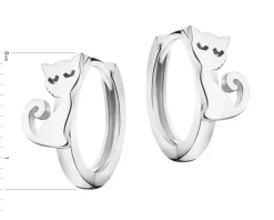 Kolczyki srebrne - koty