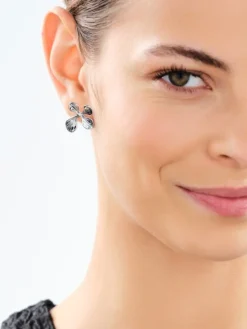 Kolczyki srebrne - kwiaty