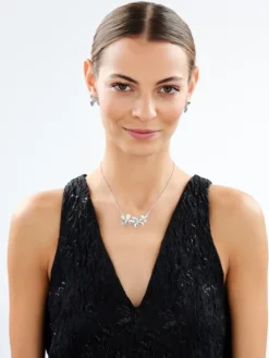 Kolczyki srebrne - kwiaty